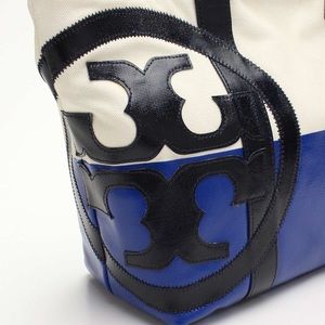 Tory Burch large “dipped” canvas tote —- EUC